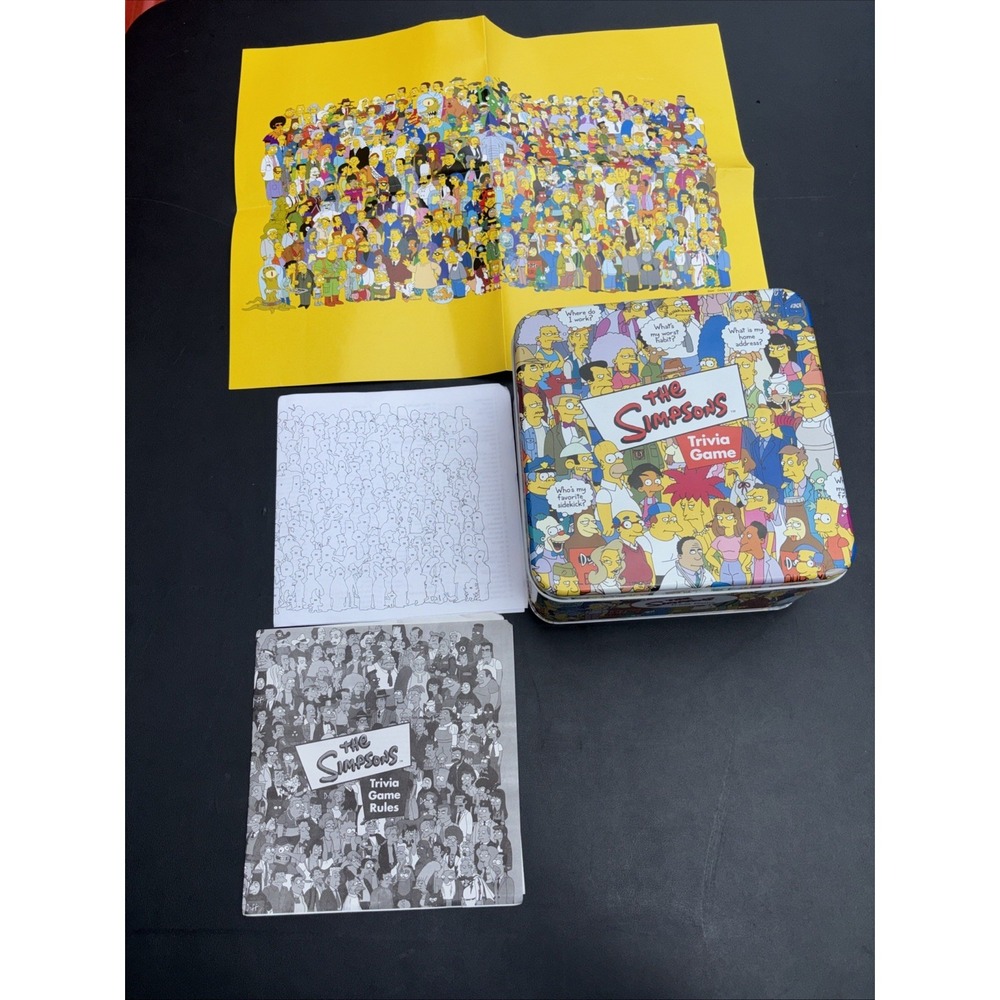 The‎ Simpsons Trivia Game in Collector Tin 2000  Complete